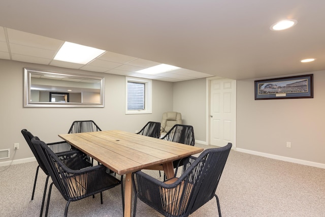 6615 Pleasantview Dr, Portage, MI 49024 - dining space featuring carpet flooring and recessed lighting