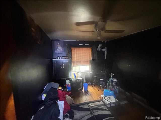18602 Brinker St, Detroit, MI 48234 - bedroom with ceiling fan and wood finished floors