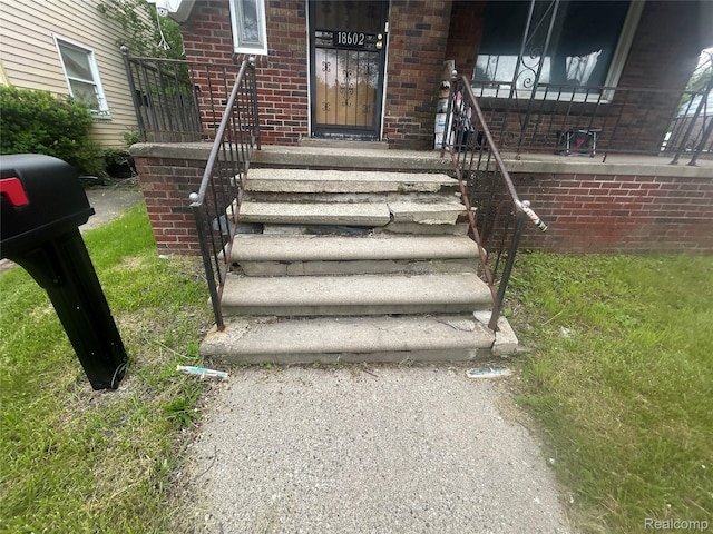18602 Brinker St, Detroit, MI 48234 - entrance to property featuring brick siding