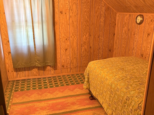 715 Filer Ave, Filer City, MI 49634 - bedroom featuring wood walls