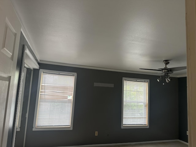 3002 Seaton Circuit N, Warren, MI 48091 - empty room with ornamental molding and ceiling fan