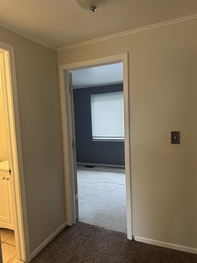 3002 Seaton Circuit N, Warren, MI 48091 - hall with carpet floors and ornamental molding