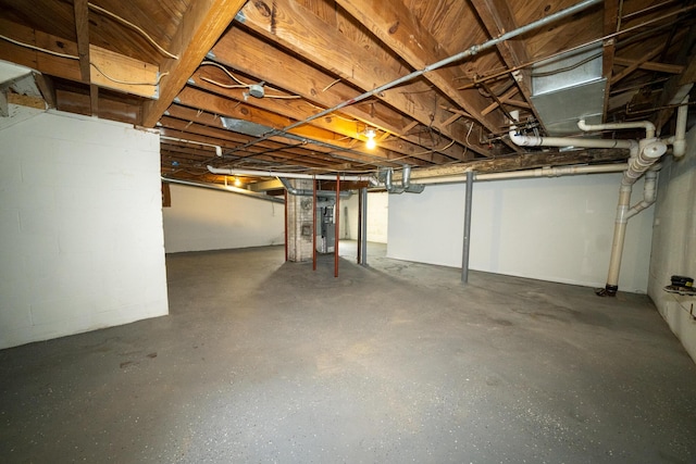 2712 Voorheis Rd, Waterford, MI 48328 - unfinished below grade area featuring concrete block wall
