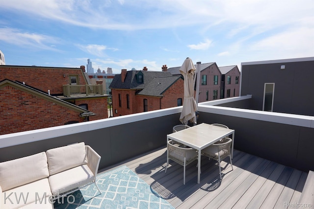 2821 Brush St, Detroit, MI 48201 - view of wooden terrace