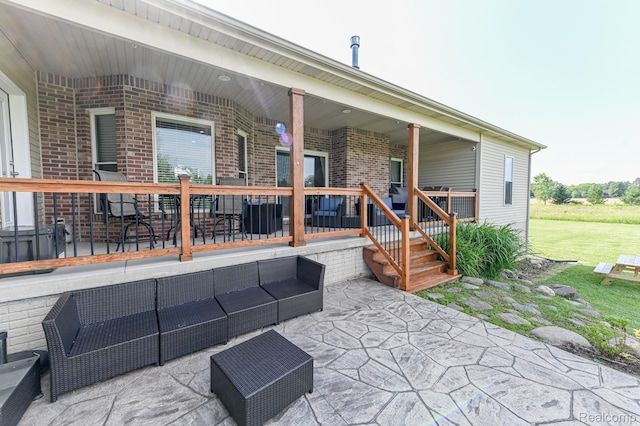 7396 Elms Rd, Swartz Creek, MI 48473 - view of patio / terrace with an outdoor living space
