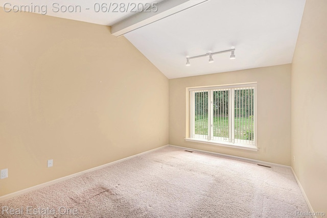 2184 Reagan Dr, Rochester Hills, MI 48309 - empty room with carpet floors and rail lighting