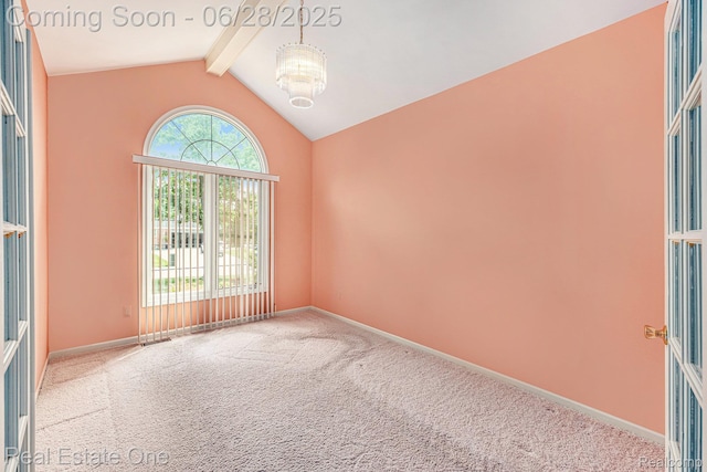 2184 Reagan Dr, Rochester Hills, MI 48309 - spare room featuring a chandelier and carpet