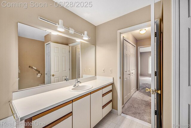 2184 Reagan Dr, Rochester Hills, MI 48309 - bathroom with vanity and tile patterned floors