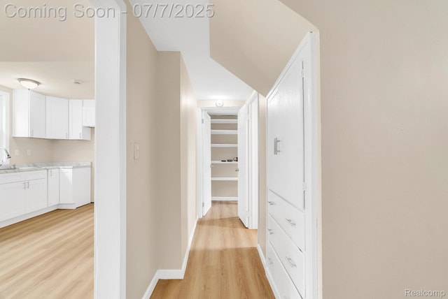 8716 Jewett Ave, Warren, MI 48089 - corridor featuring light wood finished floors and baseboards