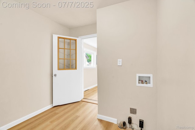 8716 Jewett Ave, Warren, MI 48089 - laundry area with washer hookup and wood finished floors