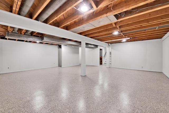 27152 Broadmoor Dr, Warren, MI 48088 - finished basement featuring stairway and baseboards