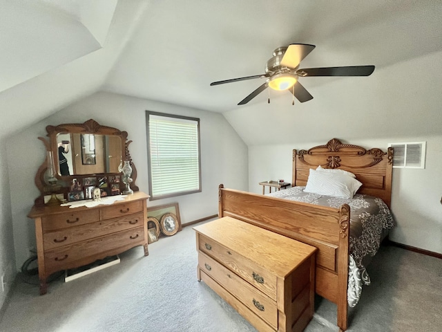 755 Tomahawk Trl, Coldwater, MI 49036 - bedroom featuring lofted ceiling, carpet flooring, and ceiling fan