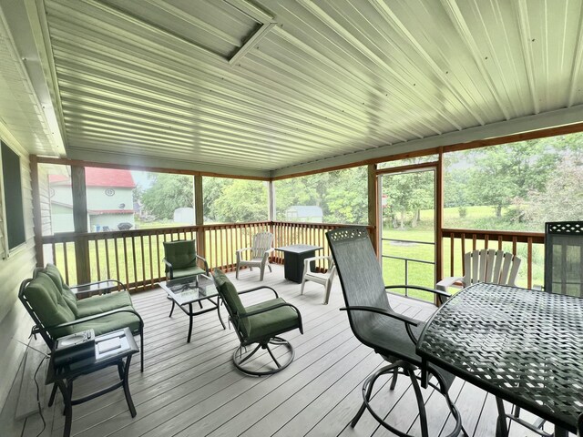 755 Tomahawk Trl, Coldwater, MI 49036 - wooden terrace featuring outdoor dining space