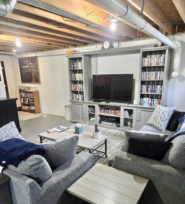 755 Tomahawk Trl, Coldwater, MI 49036 - living room featuring finished concrete floors