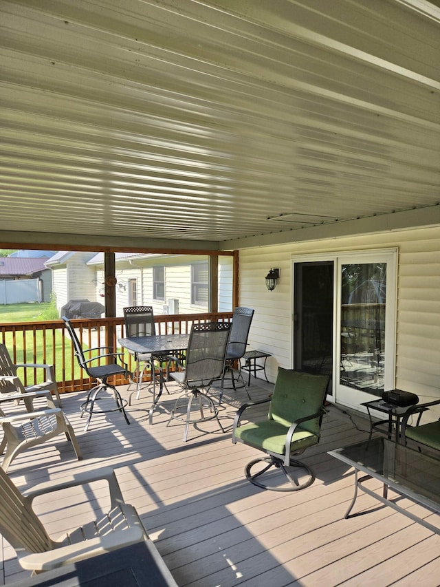 755 Tomahawk Trl, Coldwater, MI 49036 - deck with outdoor dining area and area for grilling