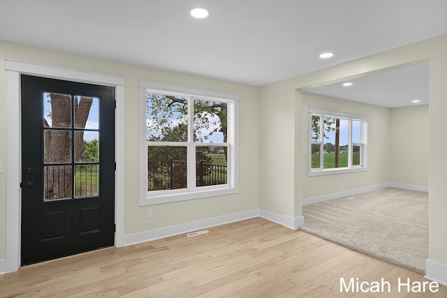 3054 Sehler St, Conklin, MI 49403 - entrance foyer featuring plenty of natural light, light wood finished floors, and recessed lighting