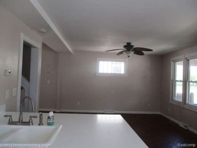 1027 Elmwood St, Port Huron, MI 48060 - interior space featuring a sink and a ceiling fan