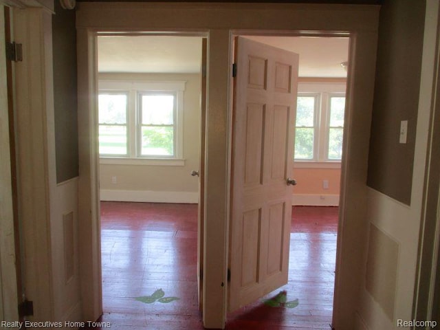 1027 Elmwood St, Port Huron, MI 48060 - corridor with dark wood-style floors