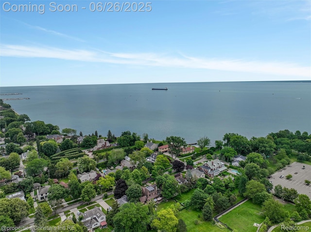 753 Grand Marais St, Grosse Pointe Park, MI 48230 - aerial perspective of suburban area with a large body of water