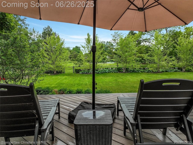 753 Grand Marais St, Grosse Pointe Park, MI 48230 - wooden terrace featuring a lawn and view of wooded area