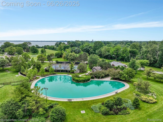 753 Grand Marais St, Grosse Pointe Park, MI 48230 - view of pool featuring a yard