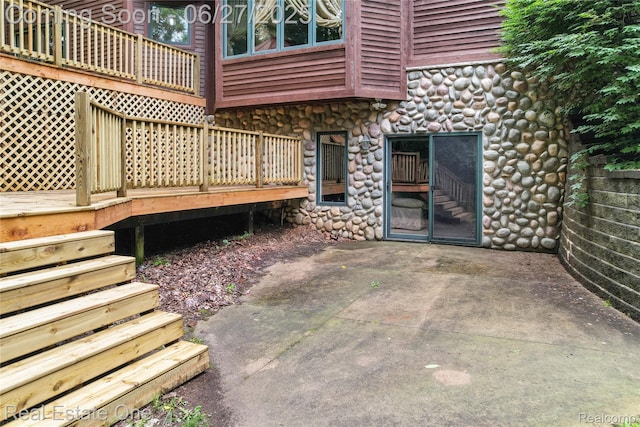2300 Canyon Ridge Dr, White Lake, MI 48383 - view of patio / terrace with a wooden deck