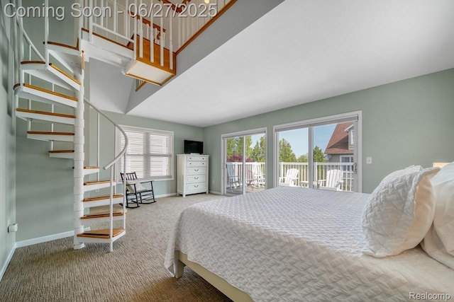 229 Huron St, South Haven, MI 49090 - bedroom featuring access to outside and carpet floors