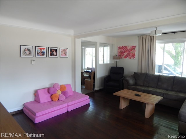 22133 Rosedale St, Saint Clair Shores, MI 48080 - living area featuring dark wood finished floors