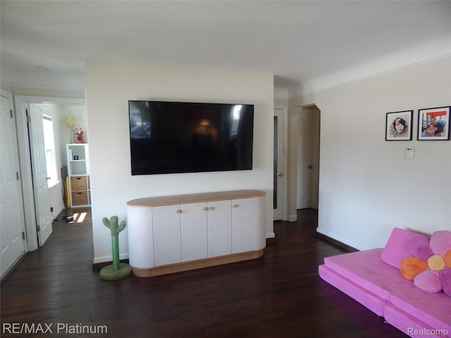 22133 Rosedale St, Saint Clair Shores, MI 48080 - living area featuring wood finished floors and baseboards