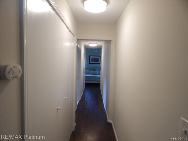 22133 Rosedale St, Saint Clair Shores, MI 48080 - hall with dark wood-style flooring and baseboards