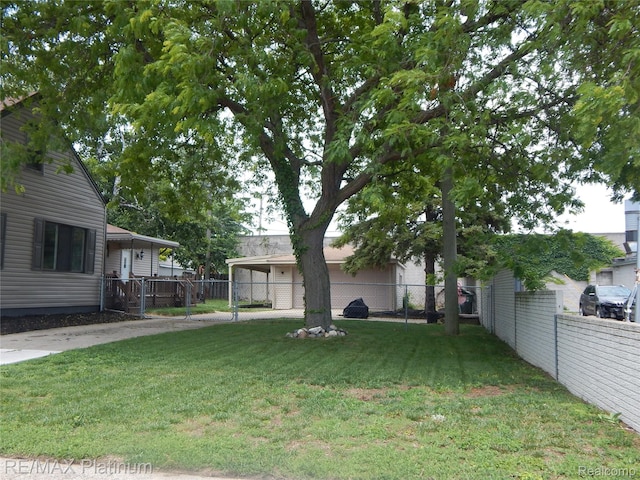 22133 Rosedale St, Saint Clair Shores, MI 48080 - view of yard featuring driveway and a detached carport