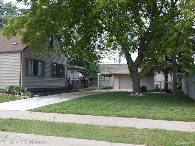 22133 Rosedale St, Saint Clair Shores, MI 48080 - view of yard with a carport and driveway