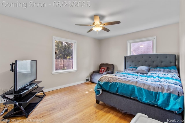21415 Lathrup St, Southfield, MI 48075 - bedroom featuring wood finished floors and ceiling fan