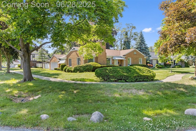 21415 Lathrup St, Southfield, MI 48075 - view of front of property with a front lawn and a residential view