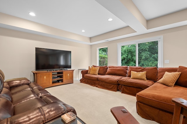 636 Wynding Oaks, Kalamazoo, MI 49006 - living room featuring light colored carpet and recessed lighting