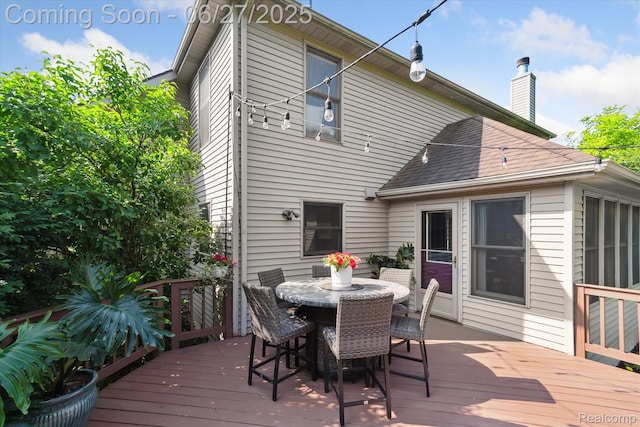 1453 Maplewood Dr, Saline, MI 48176 - deck with outdoor dining space