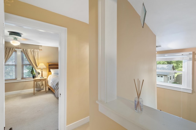 9708 Oakland Dr, Portage, MI 49024 - hall with baseboards and carpet floors