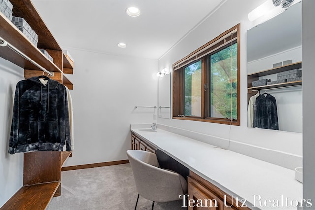 410 Greentree Ln NE, Ada, MI 49301 - full bathroom with double vanity and recessed lighting