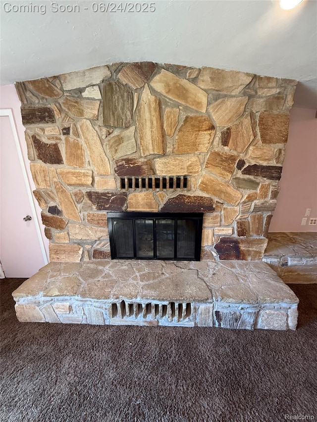 53240 Odilon Ave, Shelby Twp, MI 48316 - detailed view of a fireplace and carpet flooring