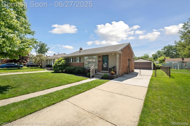 11769 Eileen, Redford, MI 48239 - ranch-style house featuring brick siding, a garage, and an outbuilding