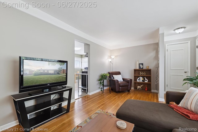 11769 Eileen, Redford, MI 48239 - living area featuring wood finished floors and baseboards