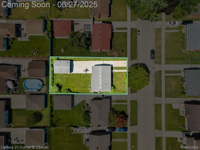 11769 Eileen, Redford, MI 48239 - aerial view of property and surrounding area featuring property parcel outlined