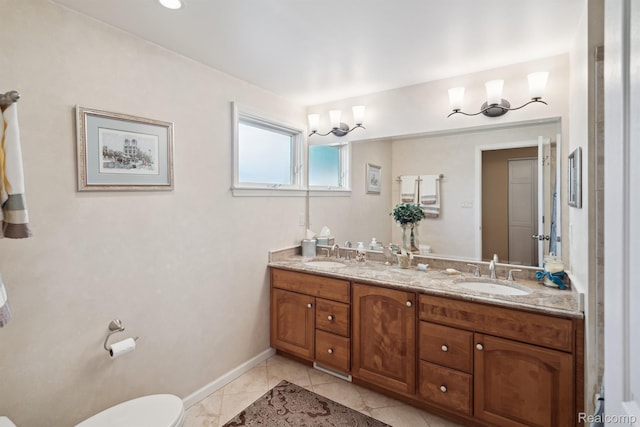 2650 Binbrooke Dr, Troy, MI 48084 - full bathroom with double vanity and tile patterned floors
