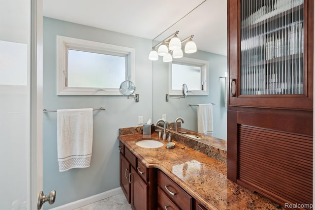 2650 Binbrooke Dr, Troy, MI 48084 - bathroom with vanity and baseboards