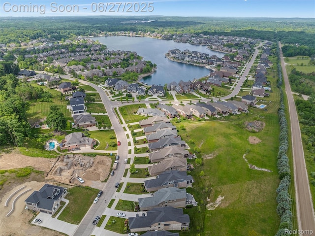 8264 Stoney Creek Dr, South Lyon, MI 48178 - aerial view of property and surrounding area with a nearby body of water and nearby suburban area