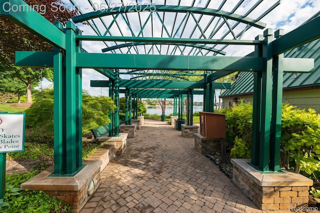 8264 Stoney Creek Dr, South Lyon, MI 48178 - view of patio / terrace with a pergola