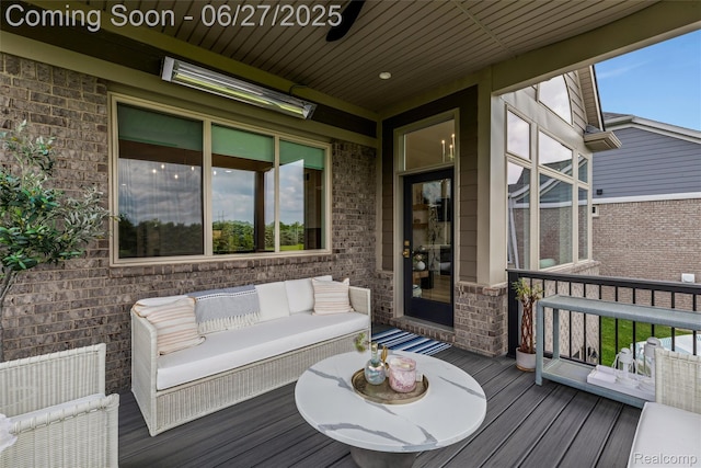 8264 Stoney Creek Dr, South Lyon, MI 48178 - wooden deck featuring outdoor lounge area