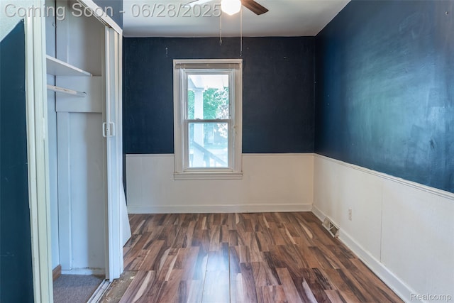 21312 Saint Francis St, Farmington Hills, MI 48336 - empty room featuring wood finished floors and a ceiling fan