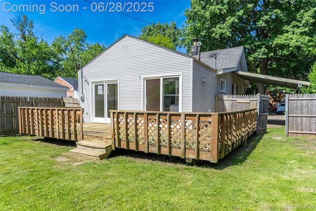 21312 Saint Francis St, Farmington Hills, MI 48336 - rear view of house featuring a wooden deck