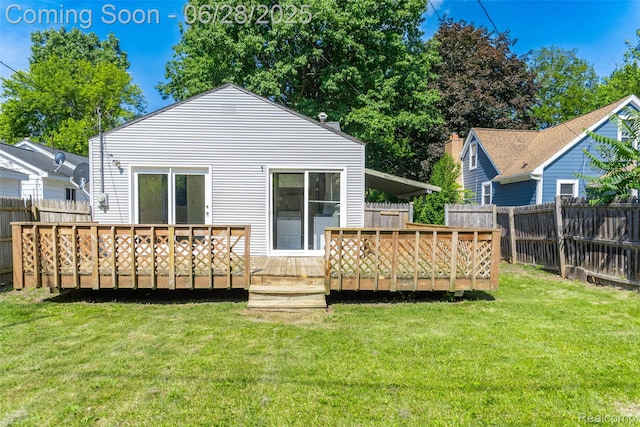 21312 Saint Francis St, Farmington Hills, MI 48336 - back of house with a wooden deck